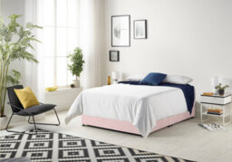 Somnior Beds Somnior Plush Pink Memory Foam Divan Bed With Mattress And 2 Drawers - Small Single - thumbnail 1