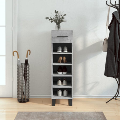 Berkfield Shoe Cabinet Concrete Grey 30X35X105 Cm Engineered Wood - image 1