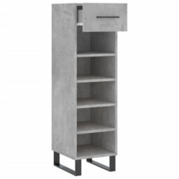 Berkfield Shoe Cabinet Concrete Grey 30X35X105 Cm Engineered Wood - thumbnail 5
