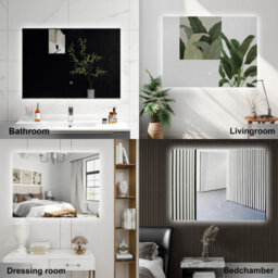 Sline 800X600mm Rectangular Led Bathroom Mirror 6000K Cold White Light Touch Control With Memory Function - thumbnail 8