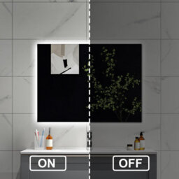 Sline 800X600mm Rectangular Led Bathroom Mirror 6000K Cold White Light Touch Control With Memory Function - thumbnail 5