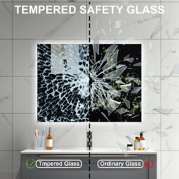 Sline 800X600mm Rectangular Led Bathroom Mirror 6000K Cold White Light Touch Control With Memory Function - thumbnail 7