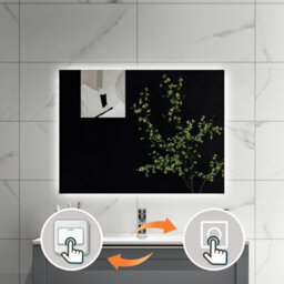 Sline 800X600mm Rectangular Led Bathroom Mirror 6000K Cold White Light Touch Control With Memory Function - thumbnail 6