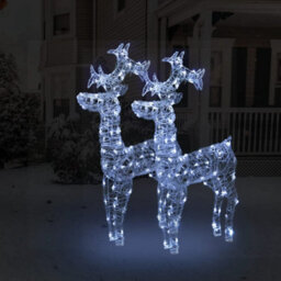 Berkfield Reindeer Christmas Decorations 2 Pcs 60X16X100 Cm Acrylic