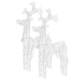 Berkfield Reindeer Christmas Decorations 2 Pcs 60X16X100 Cm Acrylic - thumbnail 4