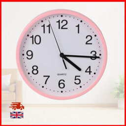 Divchi Wall Clock Silent & Non-Ticking Modern Battery Operated Digital Quiet Sweep Office Home School Kitchen Decor Clocks Pink - thumbnail 7