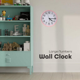 Divchi Wall Clock Silent & Non-Ticking Modern Battery Operated Digital Quiet Sweep Office Home School Kitchen Decor Clocks Pink - thumbnail 2