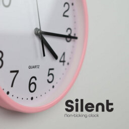 Divchi Wall Clock Silent & Non-Ticking Modern Battery Operated Digital Quiet Sweep Office Home School Kitchen Decor Clocks Pink - thumbnail 3
