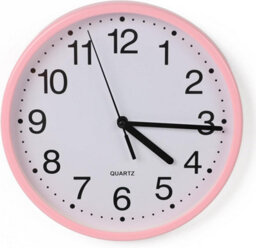 Divchi Wall Clock Silent & Non-Ticking Modern Battery Operated Digital Quiet Sweep Office Home School Kitchen Decor Clocks Pink