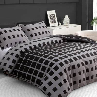 Lazzaro Premium Duvet Cover Set Double Brushed Microfiber Reversible With Zipper Closure & Corner Ties - image 1