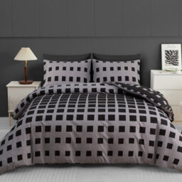 Lazzaro Premium Duvet Cover Set Double Brushed Microfiber Reversible With Zipper Closure & Corner Ties - thumbnail 3