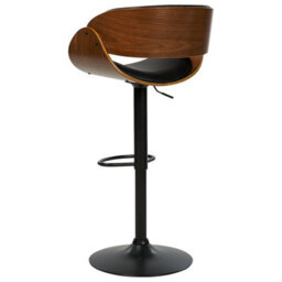 Beliani Set Of 2 Bar Chairs Baku Ii Faux Leather Swivel Black - thumbnail 8