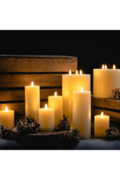 Luxe Collection Natural Glow 3X8 Led Cream Wax Candle Set - thumbnail 5
