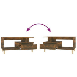 Vidaxl Coffee Table Smoked Oak 90X49X45 Cm Engineered Wood - thumbnail 8