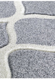 Melrose Carved Trellis Patterned X-Large Grey Area Rug 200X290Cm - thumbnail 3