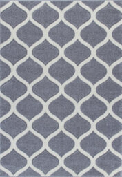 Melrose Carved Trellis Patterned X-Large Grey Area Rug 200X290Cm - thumbnail 2