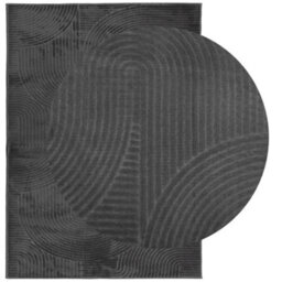 Walplus Rug Iza Short Pile Scandinavian Look Anthracite 240X340 Cm - thumbnail 3