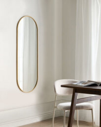 Beliani Wall Mirror Azeville 46 Cm 122 Cm Metal Gold - thumbnail 2
