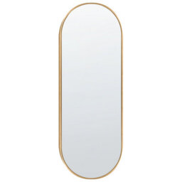 Beliani Wall Mirror Azeville 46 Cm 122 Cm Metal Gold - thumbnail 1