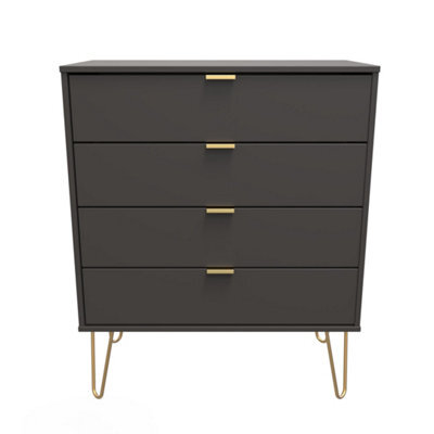 Honshu 4 Drawer Chest Of Drawers In Graphite (Ready Assembled) - image 1
