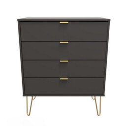 Honshu 4 Drawer Chest Of Drawers In Graphite (Ready Assembled) - thumbnail 1
