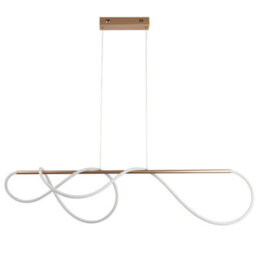 Luminosa Lighting Luminosa Attalea Modern Designer Bar Style Led Pendant Light Flexible Silcon Tube Satin Gold Finish - thumbnail 8