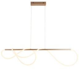 Luminosa Lighting Luminosa Attalea Modern Designer Bar Style Led Pendant Light Flexible Silcon Tube Satin Gold Finish - thumbnail 2