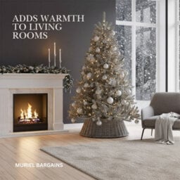 Round Wicker Christmas Xmas Tree Skirt Grey - 70Cm X 28Cm - thumbnail 6