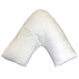Homespace Direct Ltd V Shape Orthopaedic/maternity  Memory Foam Bamboo Pillow - 1 Pack - thumbnail 1