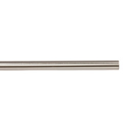 GoodHome Athens Satin Grey Nickel Effect Curtain Pole, (L)1.5M (Dia)19mm