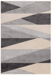Grey Modern Geometric 13mm Thick Stain-Resistant Rug For Bedroom, Dining Room, Easy To Clean Modern Rug-80Cm X 150Cm - thumbnail 7