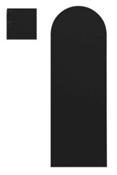 "Mirroroutlet Arcus - Black Framed Arched Leaner / Wall Mirror 67"" X 24"" (170Cm X 60Cm)" - thumbnail 5