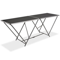 Berkfield Strong Folding Pasting Table Mdf And Aluminium 200X60X78 Cm - thumbnail 2