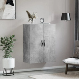 Berkfield Wall Mounted Cabinet Concrete Grey 69.5X34X90 Cm Engineered Wood - thumbnail 3