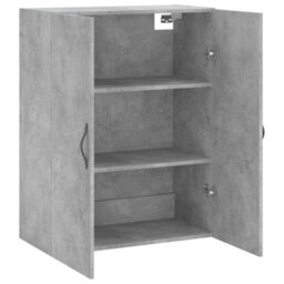 Berkfield Wall Mounted Cabinet Concrete Grey 69.5X34X90 Cm Engineered Wood - thumbnail 6