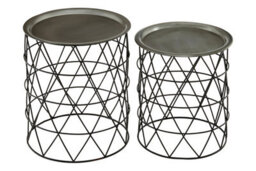 Orsina Set Of Two Templar Zinc And Black Iron Tables - thumbnail 5