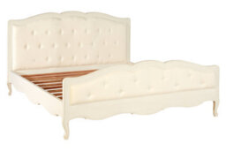 Orsina Comfortable White Super Kingsize Bed, Bohemian Design Wooden Bed For Kids Bedroom, Elegant Hardwood Bed - thumbnail 2