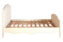 Orsina Comfortable White Super Kingsize Bed, Bohemian Design Wooden Bed For Kids Bedroom, Elegant Hardwood Bed - thumbnail 3