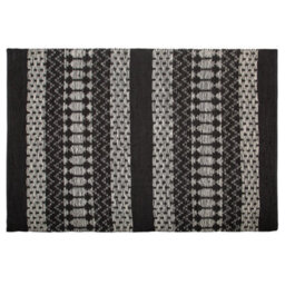 Beliani Rug Sokun Black 140 X 200 Cm Leather - thumbnail 4
