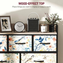 7-Drawer Chest Of Drawers Fabric Dresser White - thumbnail 7