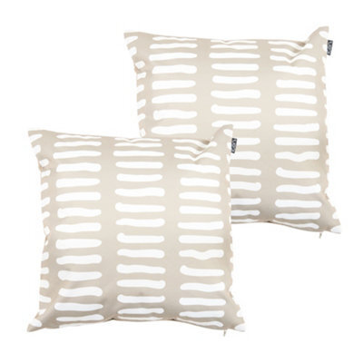 icon Indoor And Outdoor Mark Making Waterproof Filled Cushion Stone Set Of 2 - image 1
