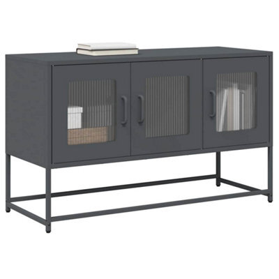 Berkfield Tv Cabinet Anthracite 100.5X39X60.5 Cm Cold-Rolled Steel - image 1