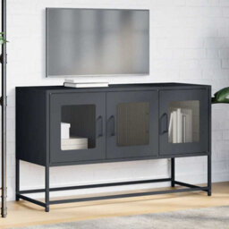 Berkfield Tv Cabinet Anthracite 100.5X39X60.5 Cm Cold-Rolled Steel - thumbnail 3