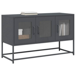 Berkfield Tv Cabinet Anthracite 100.5X39X60.5 Cm Cold-Rolled Steel