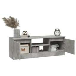 Berkfield Tv Cabinet With Door Concrete Grey 102X30X36 Cm - thumbnail 4