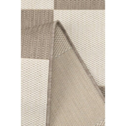 Melrose Eden County Chequered Indoor Outdoor Natural 1mm Pile Height Area Runner Rug - 67/200Cm - thumbnail 3