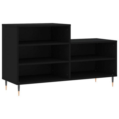 Berkfield Modern Shoe Cabinet Black 102X36X60 Cm Engineered Wood