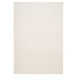 Loomed Cream Beige Groove Velvety Soft Rug 120X170Cm - thumbnail 1