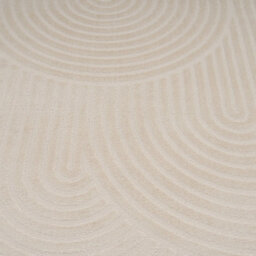 Loomed Cream Beige Groove Velvety Soft Rug 120X170Cm - thumbnail 5