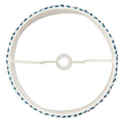 Loops Elegant Marlin Blue 40Cm Tapered Cylinder Lamp Shade - Handcrafted Pleated Design For Stylish Interiors - thumbnail 4